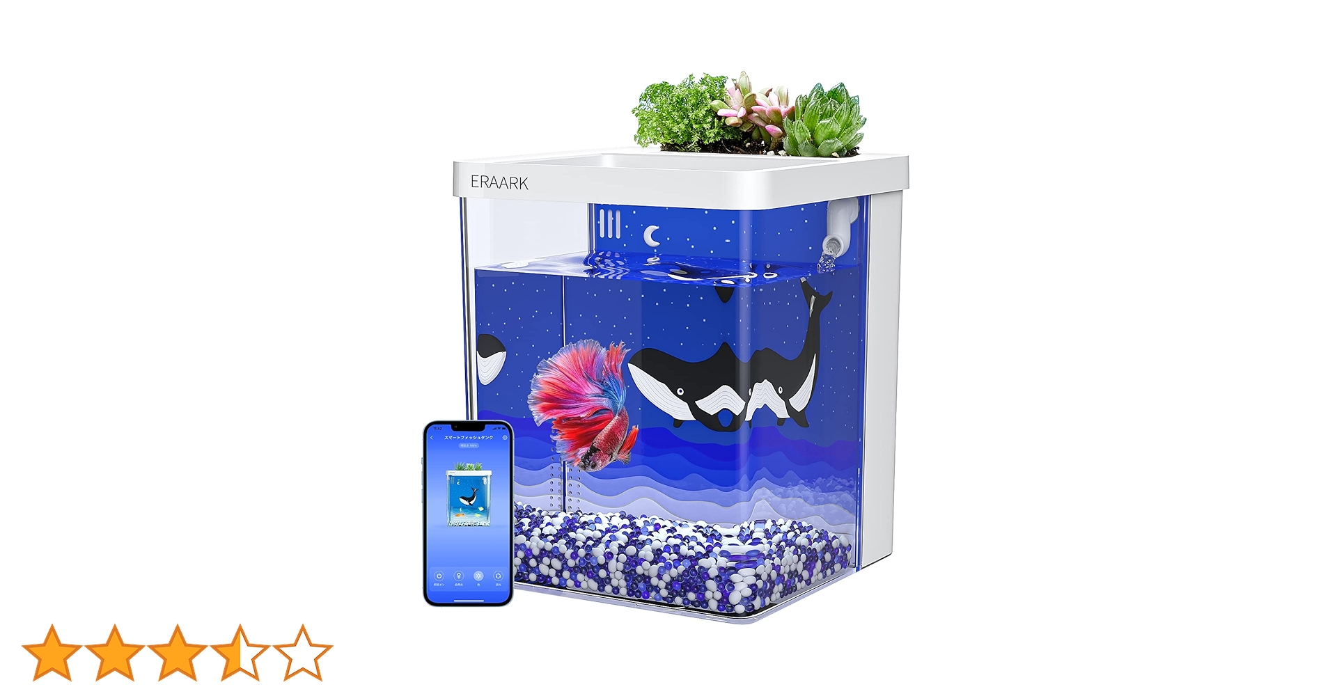「mareekaさま専用」 1/4 Amazon | ERAARK水槽 アクアリウム ベタ水槽セット 熱帯魚